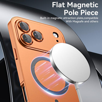 Alloy Aluminum Magnetic Case for Iphone 17 Pro Max 16 15 14 13 12 Pro Max, Metal Frame + PC Back Plate Case Compatible with Magsafe Full Camera Lens Protective Cover