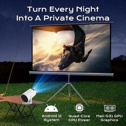 Outdoor Mini Projector 4K Decoding Portable Projector with 5G Wifi 6 & BT 5.0 720P Full HD 160 ANSI Lumens Portable Home Theater for Phone/Tv Stick/Laptop
