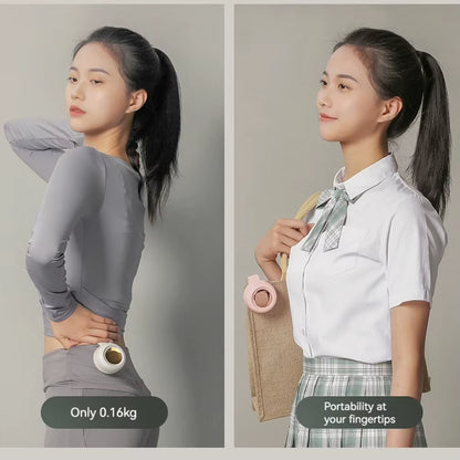 Small Whirlwind Clip Fan Quiet Lightweight Leafless Fan Silent Waist Neck Fan USB Rechargeable Portable Belt Fan for Office Gym