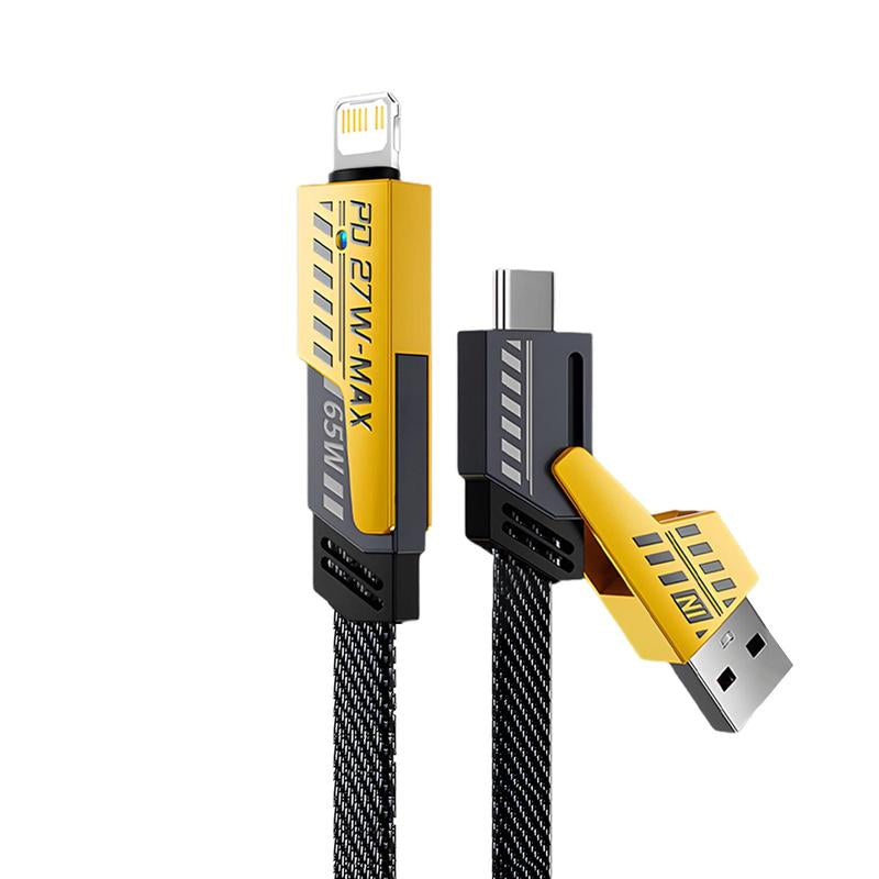 35W Fast Charger with 4-In-1 USB a + C Data Cable Fast Charging Set for Iphone 17/16/15/14/13/12/Ipad/Samsung, Mobile Smartphone Multiple Devices Portable Cellphone Adapter Electronic