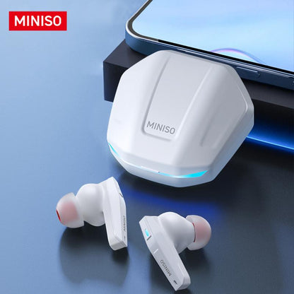 MINISO Gm2Pro Wireless Earbuds Bluetooth 5.4 Headphones, Earbuds Noise Cancelling, Energy Saving, IPX5 Waterproof with Mic, Gaming Earbuds 60 Hrs Playtime, Compatible for Android/Ios