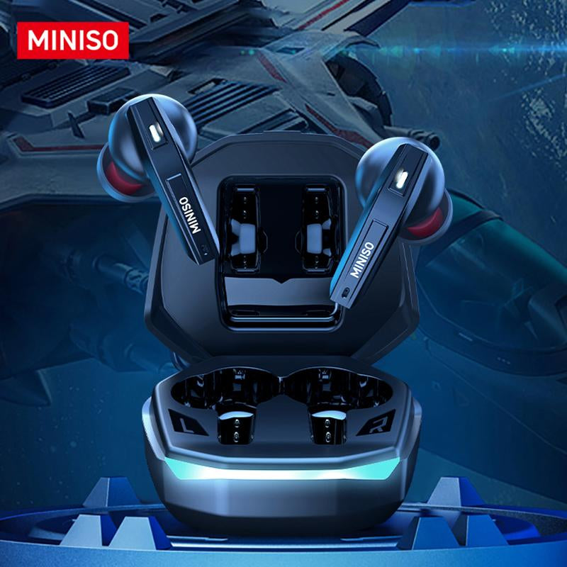 MINISO Gm2Pro Wireless Earbuds Bluetooth 5.4 Headphones, Earbuds Noise Cancelling, Energy Saving, IPX5 Waterproof with Mic, Gaming Earbuds 60 Hrs Playtime, Compatible for Android/Ios